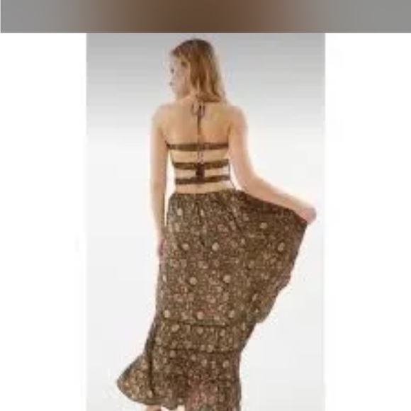 NWOT RAGA Smocked Sleeveless Floral Maxi SZ M - Picture 5 of 8